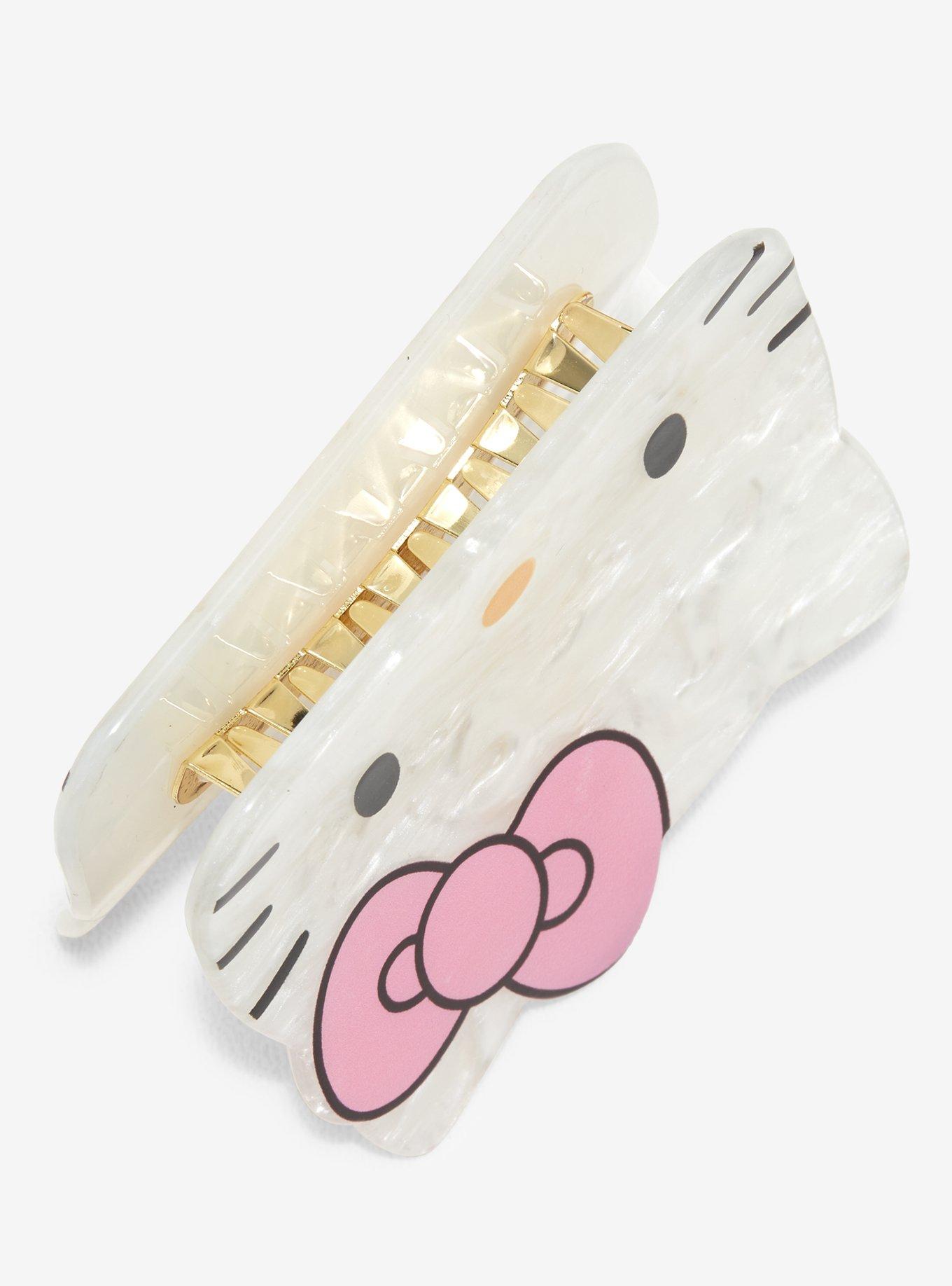 Hello Kitty Face Pearlescent Claw Hair Clip, , alternate