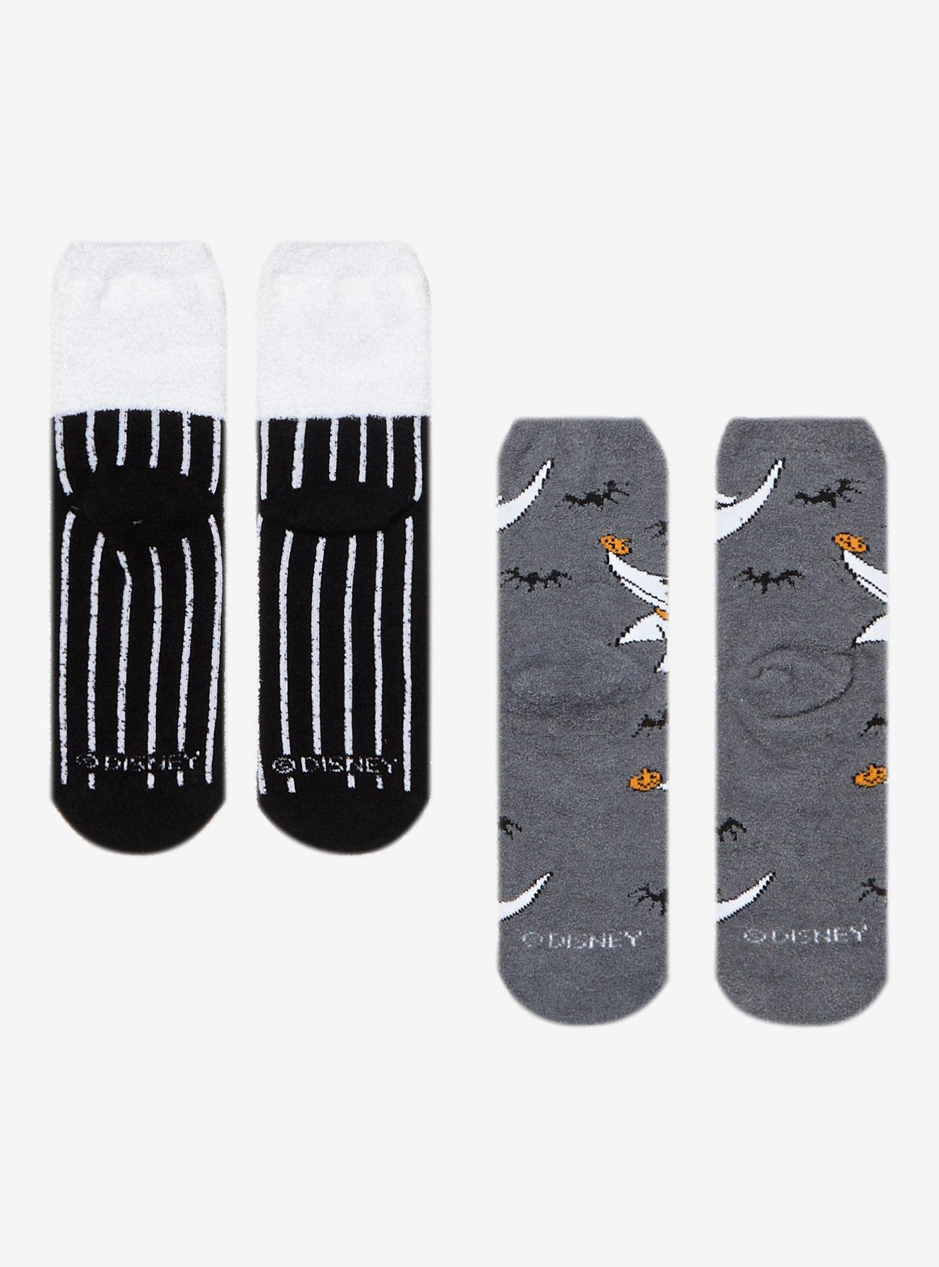 The Nightmare Before Christmas Jack & Zero Fuzzy Socks 2 Pair, , alternate