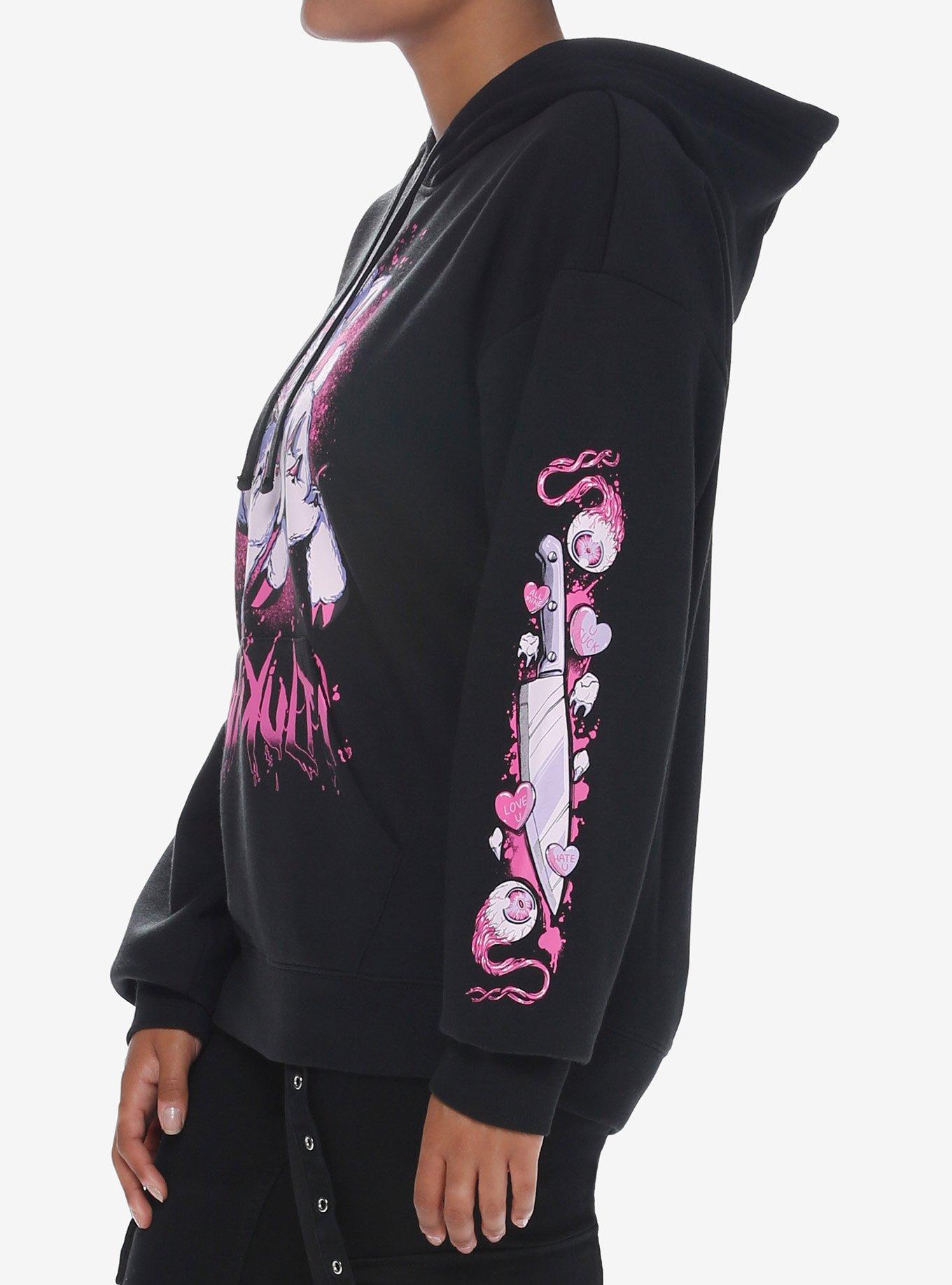 Devil Lamb Girls Hoodie By Pinku Kult, PINK  PURPLE, alternate