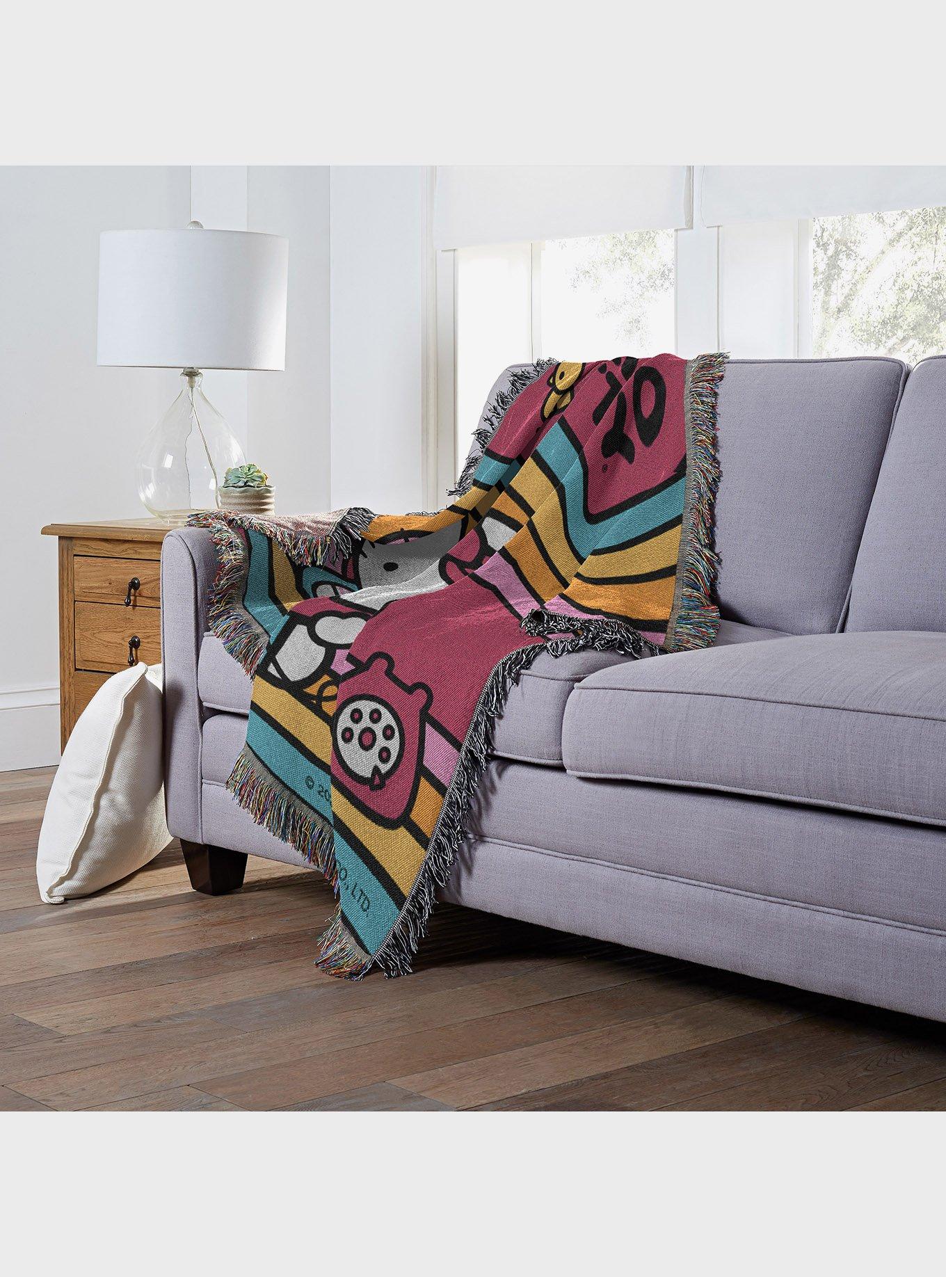 Hello Kitty Let's Chat Woven Tapestry Throw Blanket, , hi-res