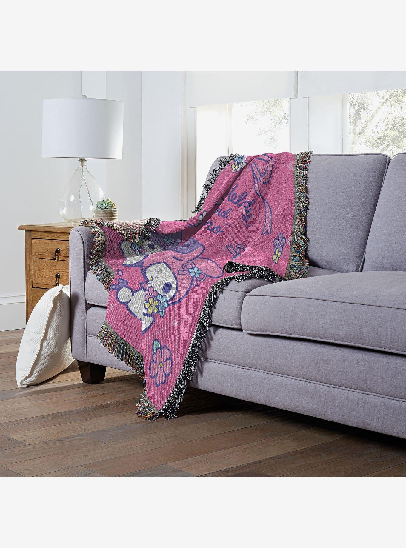 Kuromi & My Melody Opposites Attract Woven Tapestry Throw Blanket, , hi-res