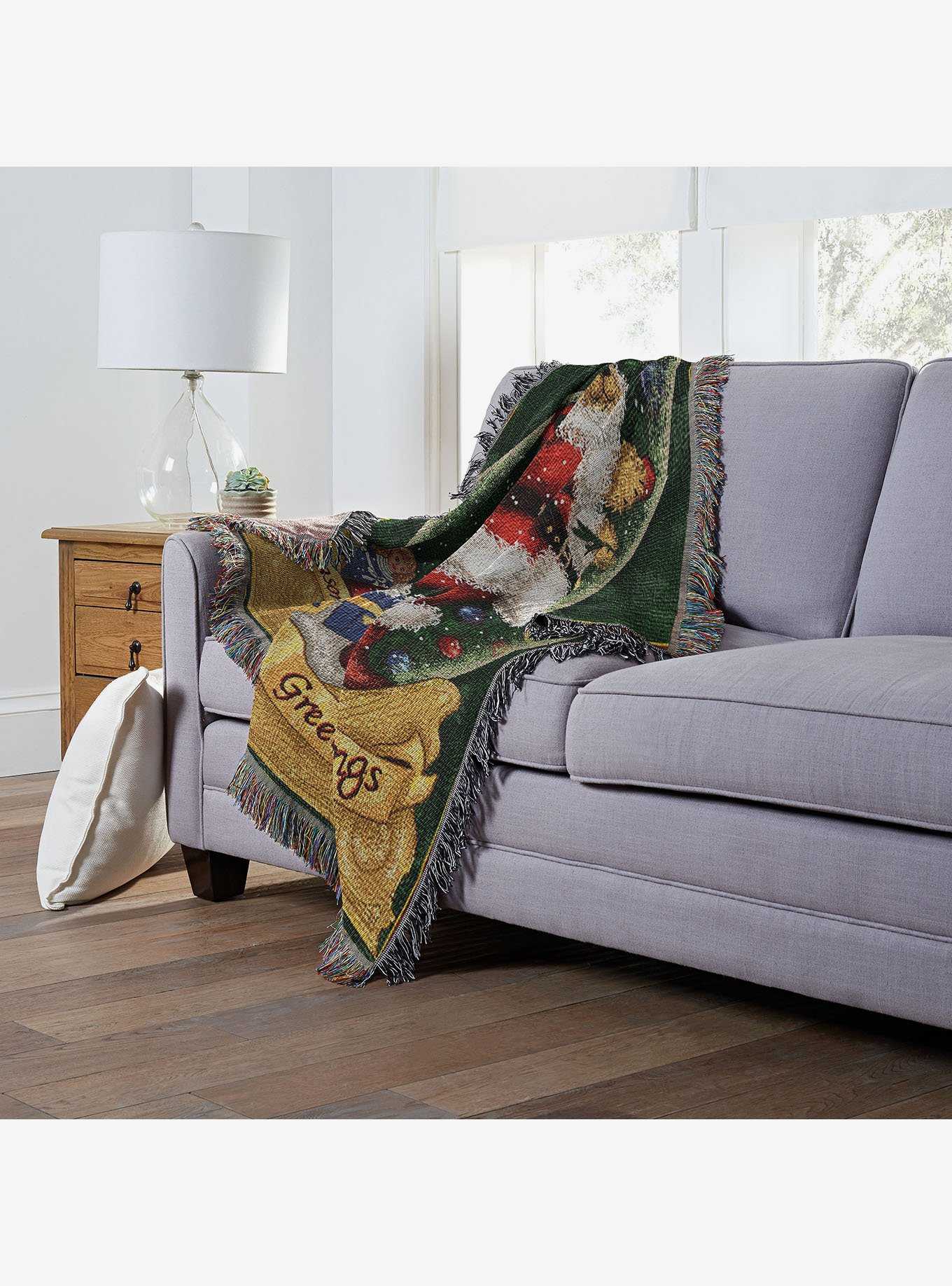 Snow Globe Teddy Holiday Woven Tapestry Throw Blanket, , hi-res