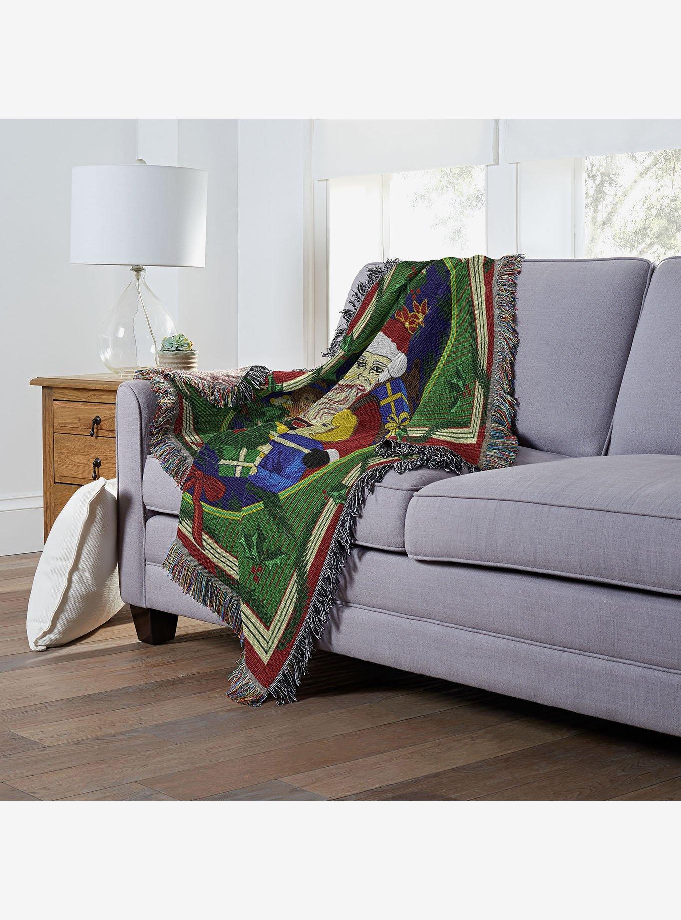 Blitzen Holiday Woven Tapestry Throw Blanket, , hi-res