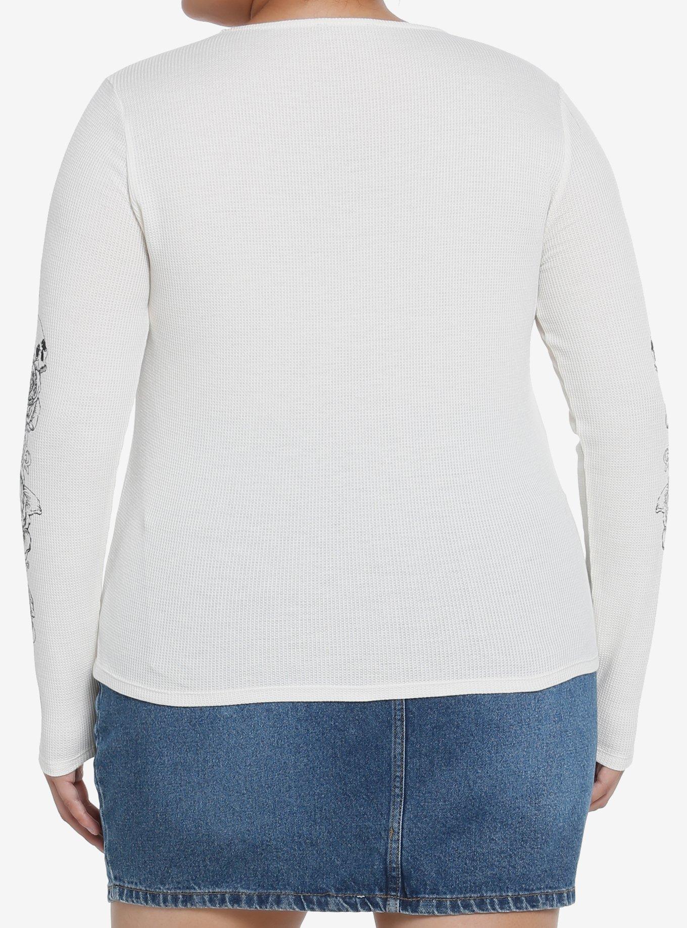 Social Collision Angel Wings Cross Girls Long-Sleeve T-Shirt Plus Size, IVORY, alternate