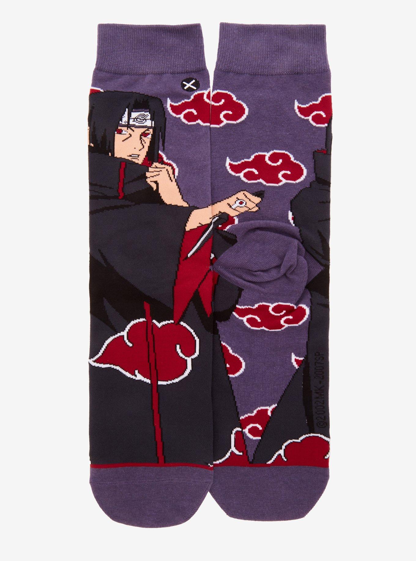 Odd Sox Naruto Shippuden Itachi Uchiha Crew Socks, , alternate