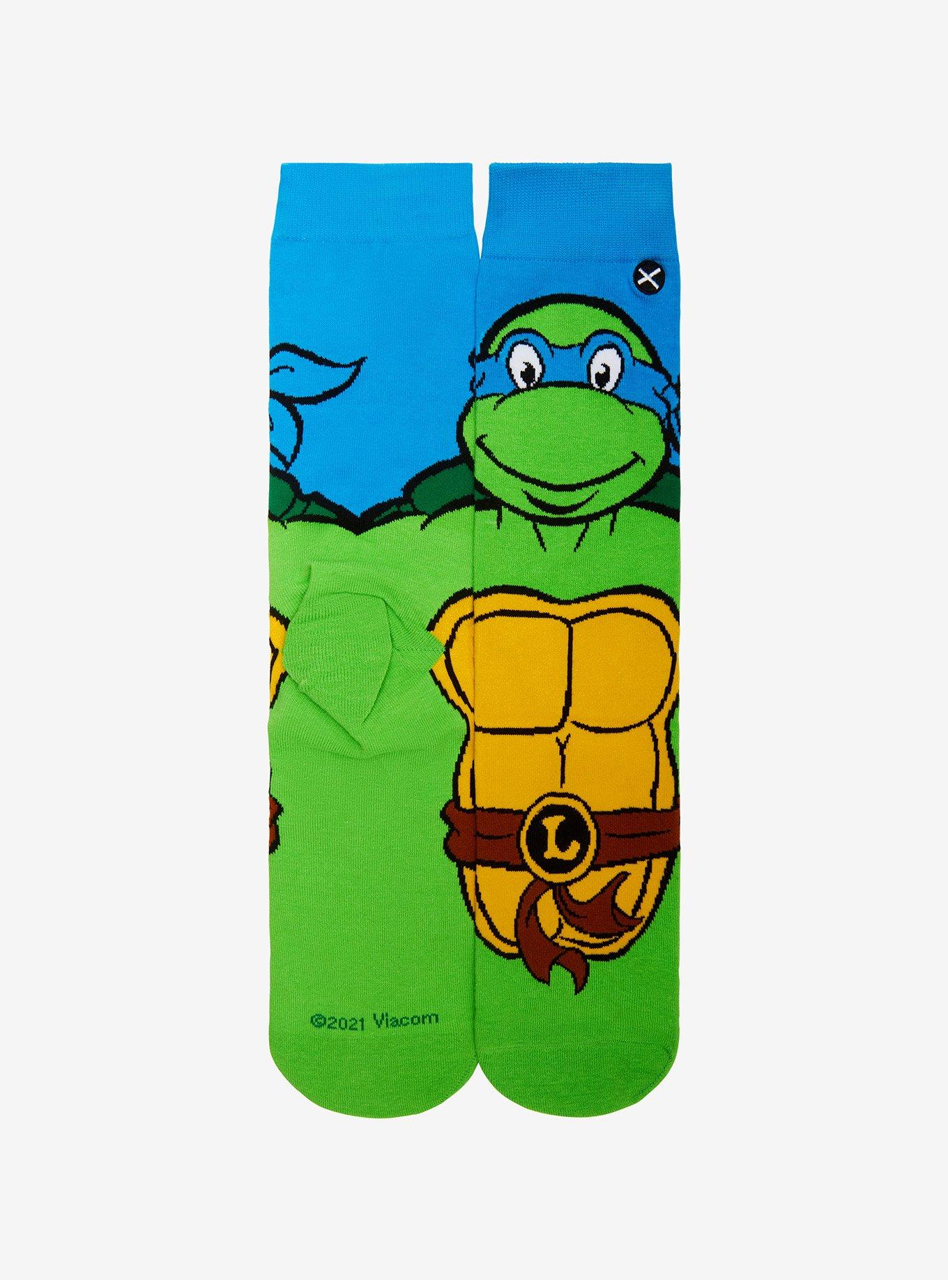 Odd Sox Teenage Mutant Ninja Turtles Leonardo Portrait Crew Socks, , alternate