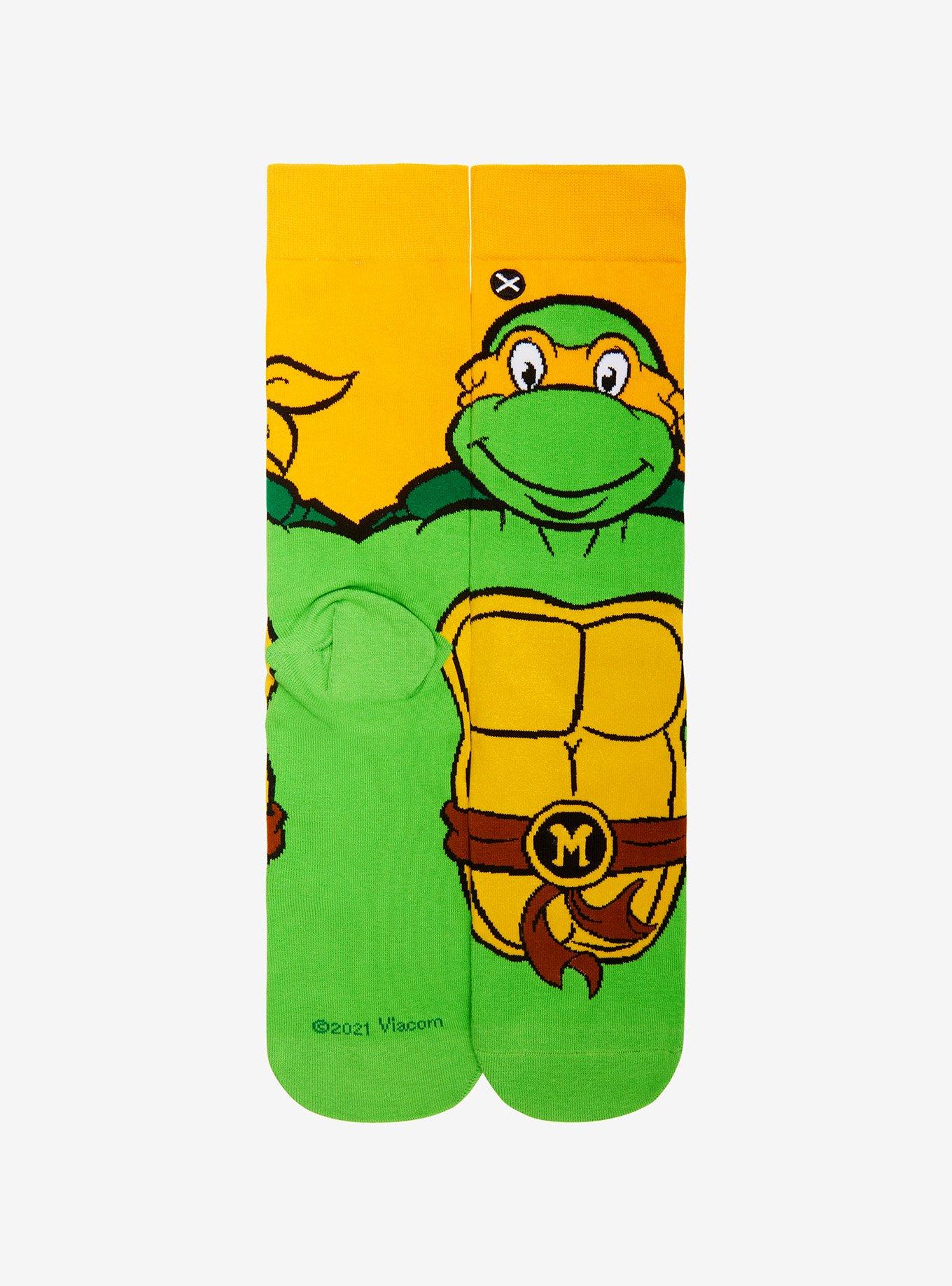 Odd Sox Teenage Mutant Ninja Turtles Michelangelo Portrait Crew Socks