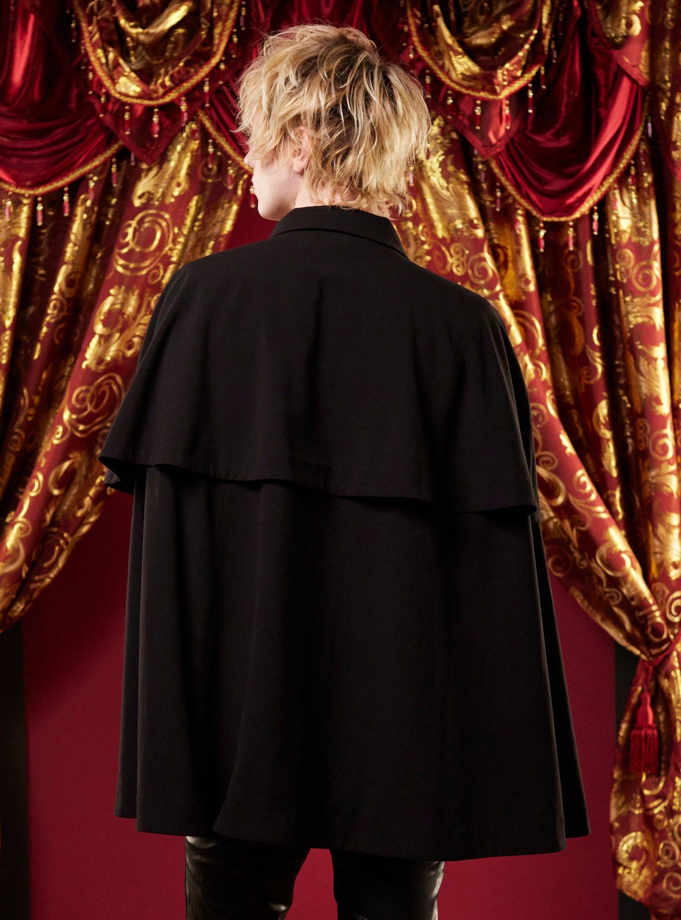 Interview With The Vampire Coffins Tiered Cape, BLACK, alternate