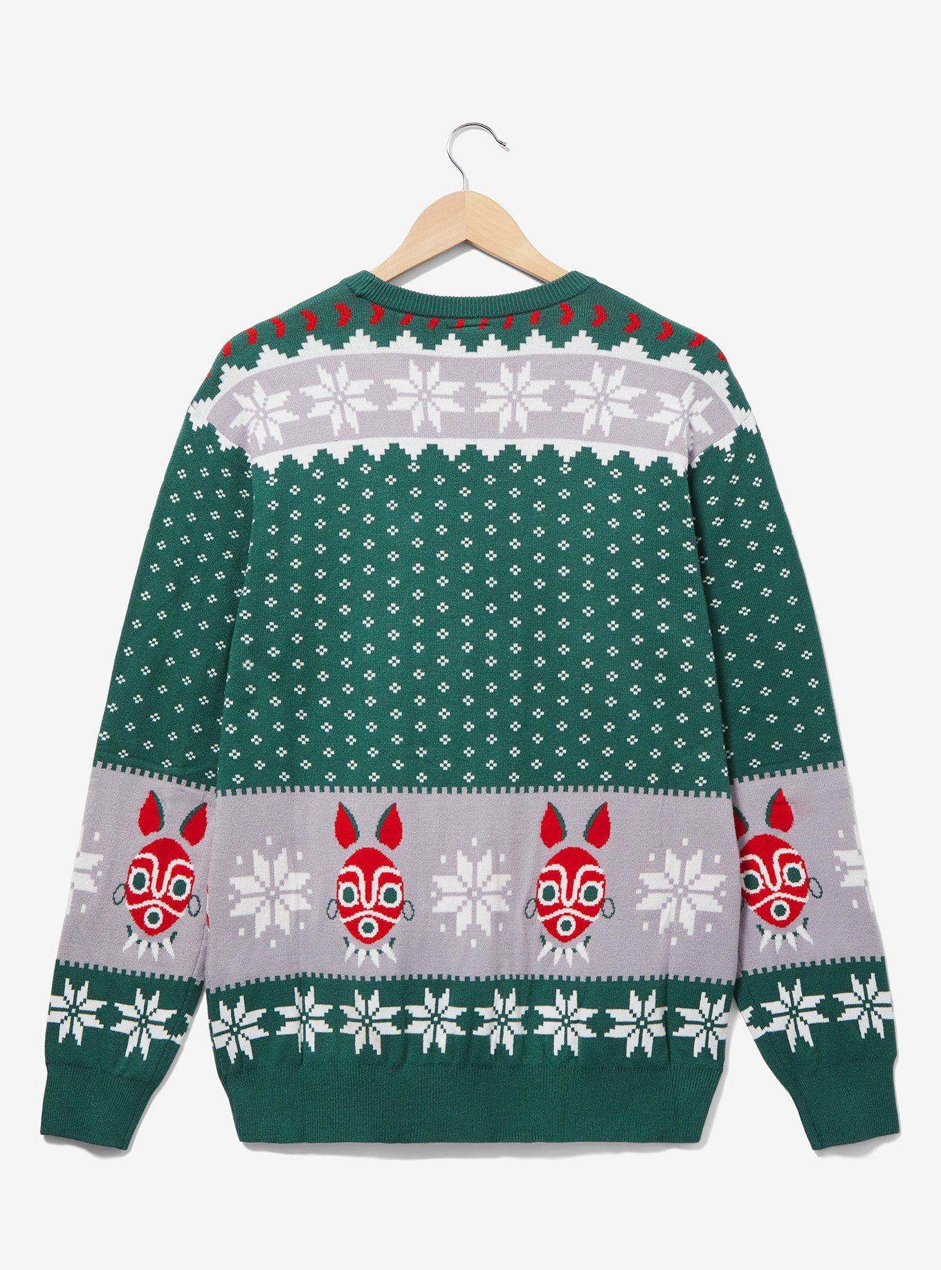 Studio Ghibli Princess Mononoke Kodama Holiday Sweater - BoxLunch Exclusive, MULTI, alternate