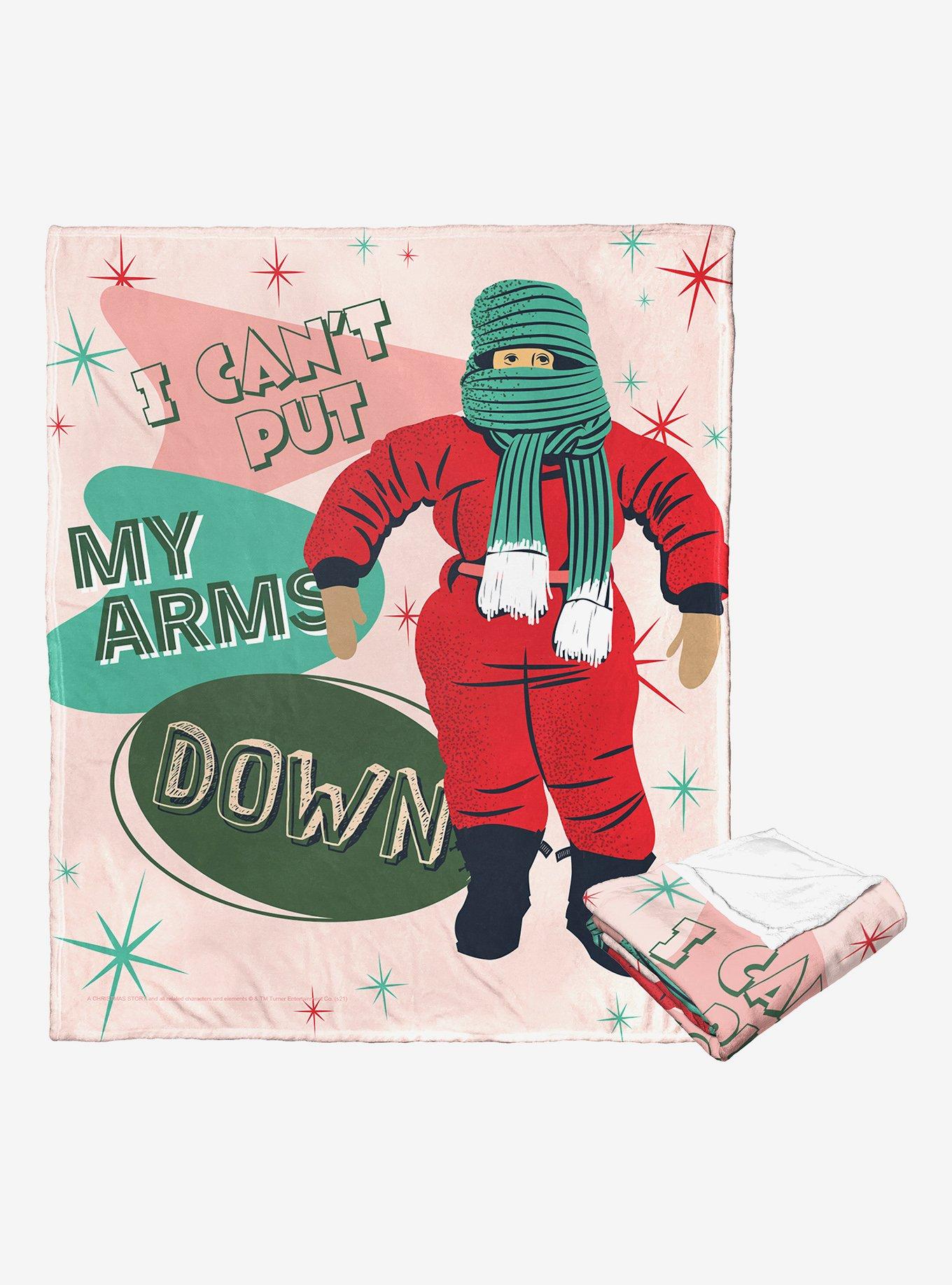 A Christmas Story Can't Put My Arms Down Blanket, , hi-res