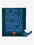 DC Comics Superman Strongest Dad Throw Blanket, , alternate