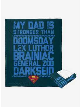 DC Comics Superman Strongest Dad Throw Blanket, , hi-res