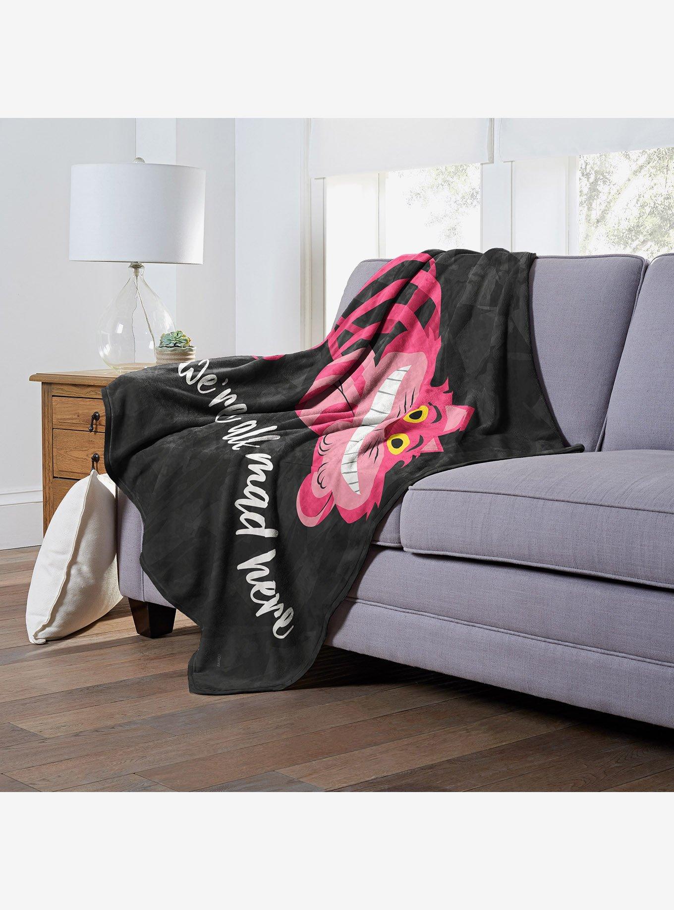 Disney Alice In Wonderland Crazy Like A Cheshire Blanket, , alternate