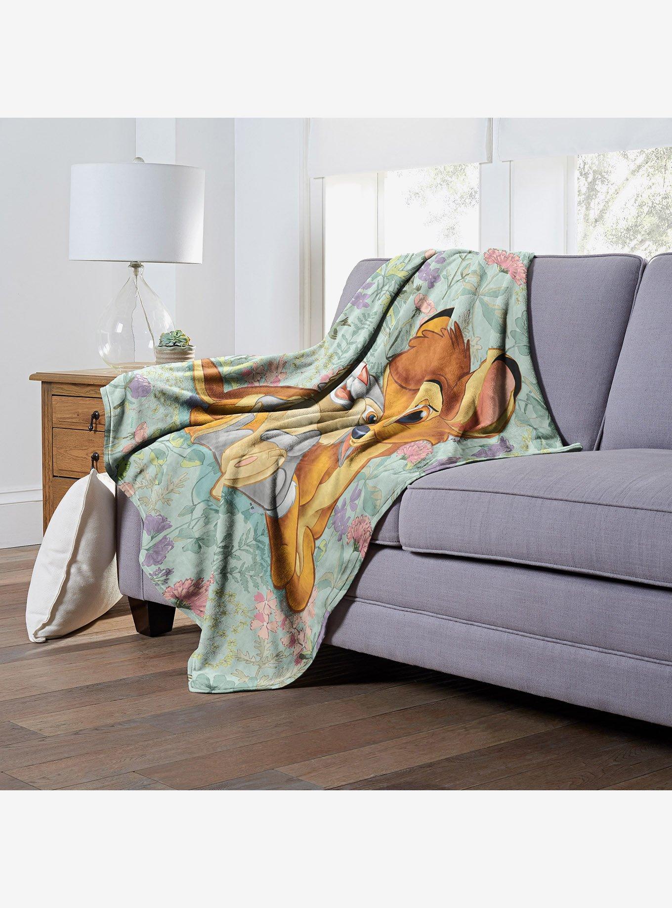 Disney Bambi 80th Celebration Botanical Duo Throw Blanket, , alternate