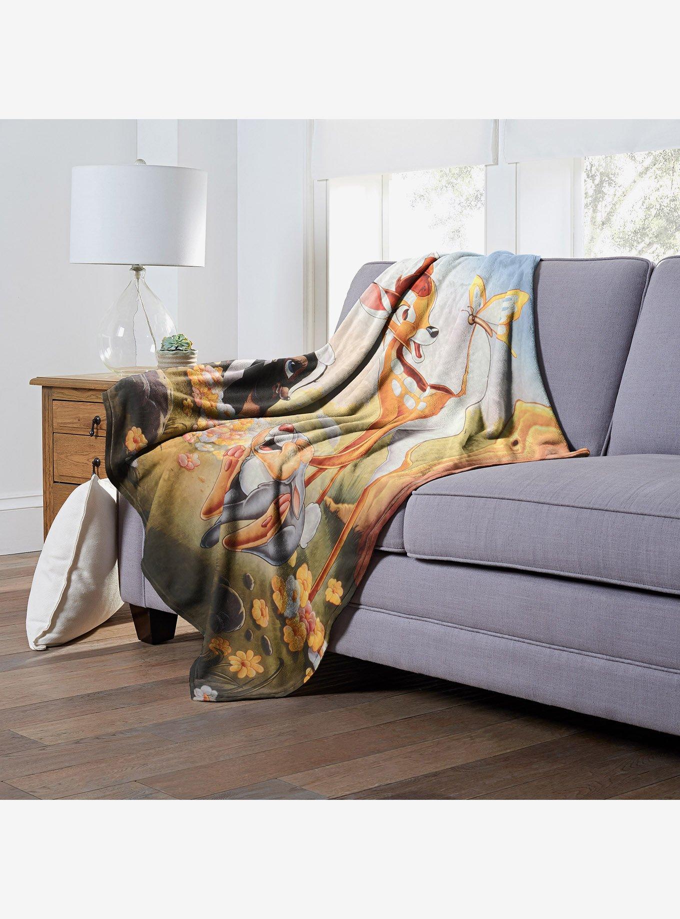 Disney Bambi 80th Celebration Forest Poster Throw Blanket, , alternate