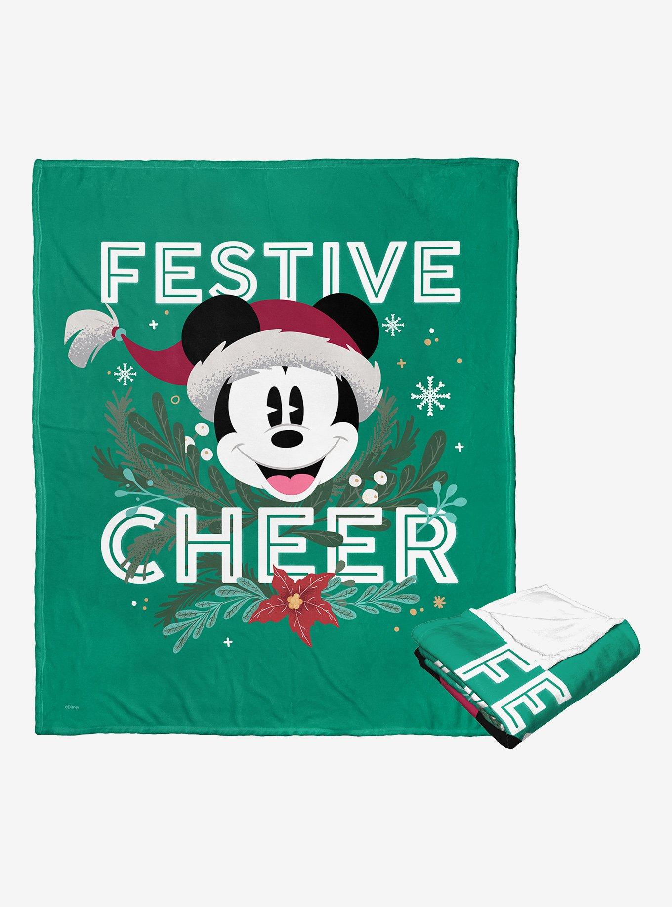 Disney Mickey Mouse Festive Cheer Throw Blanket, , hi-res