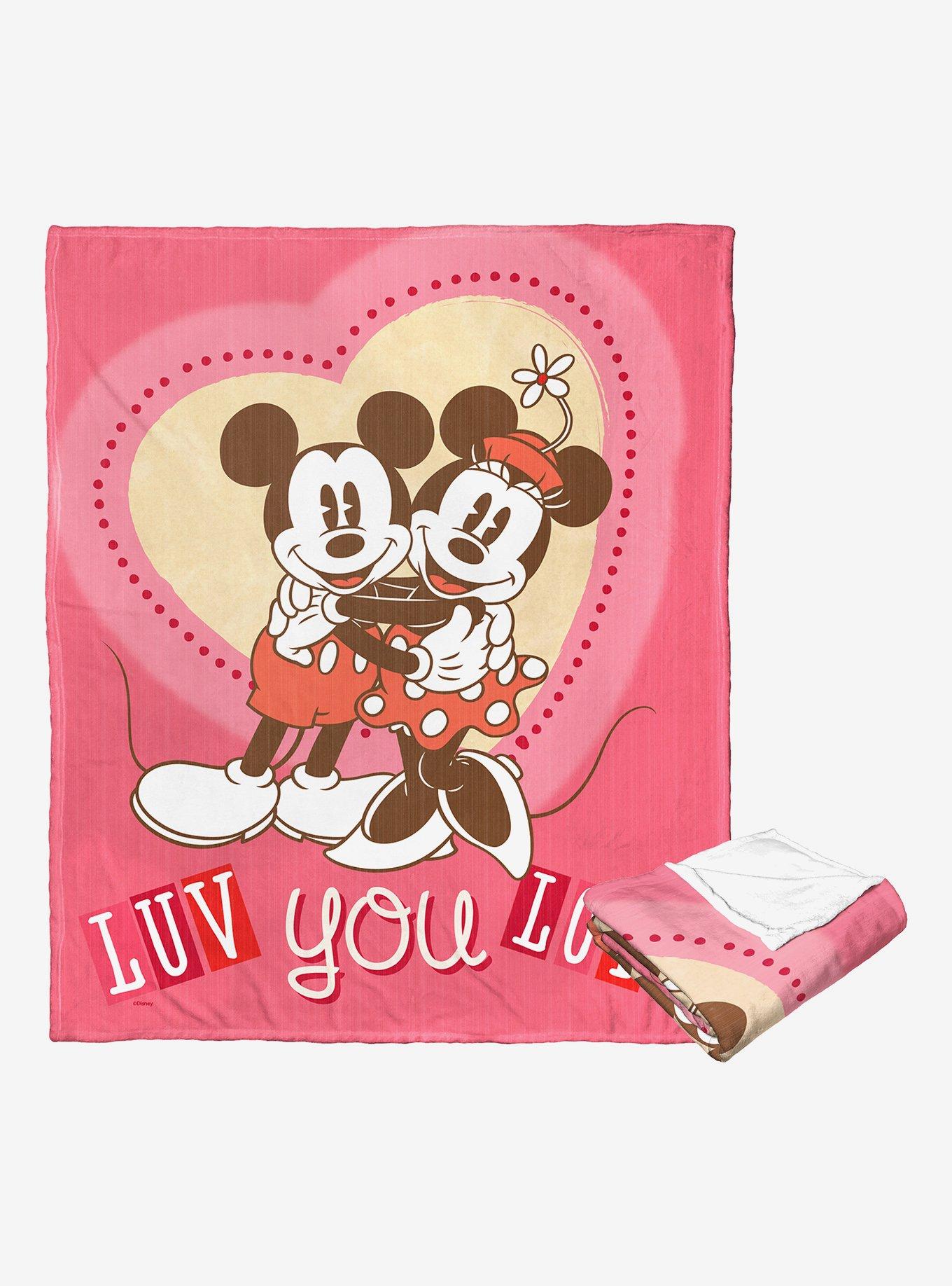 Disney Mickey Mouse Love You Lots Throw Blanket, , alternate