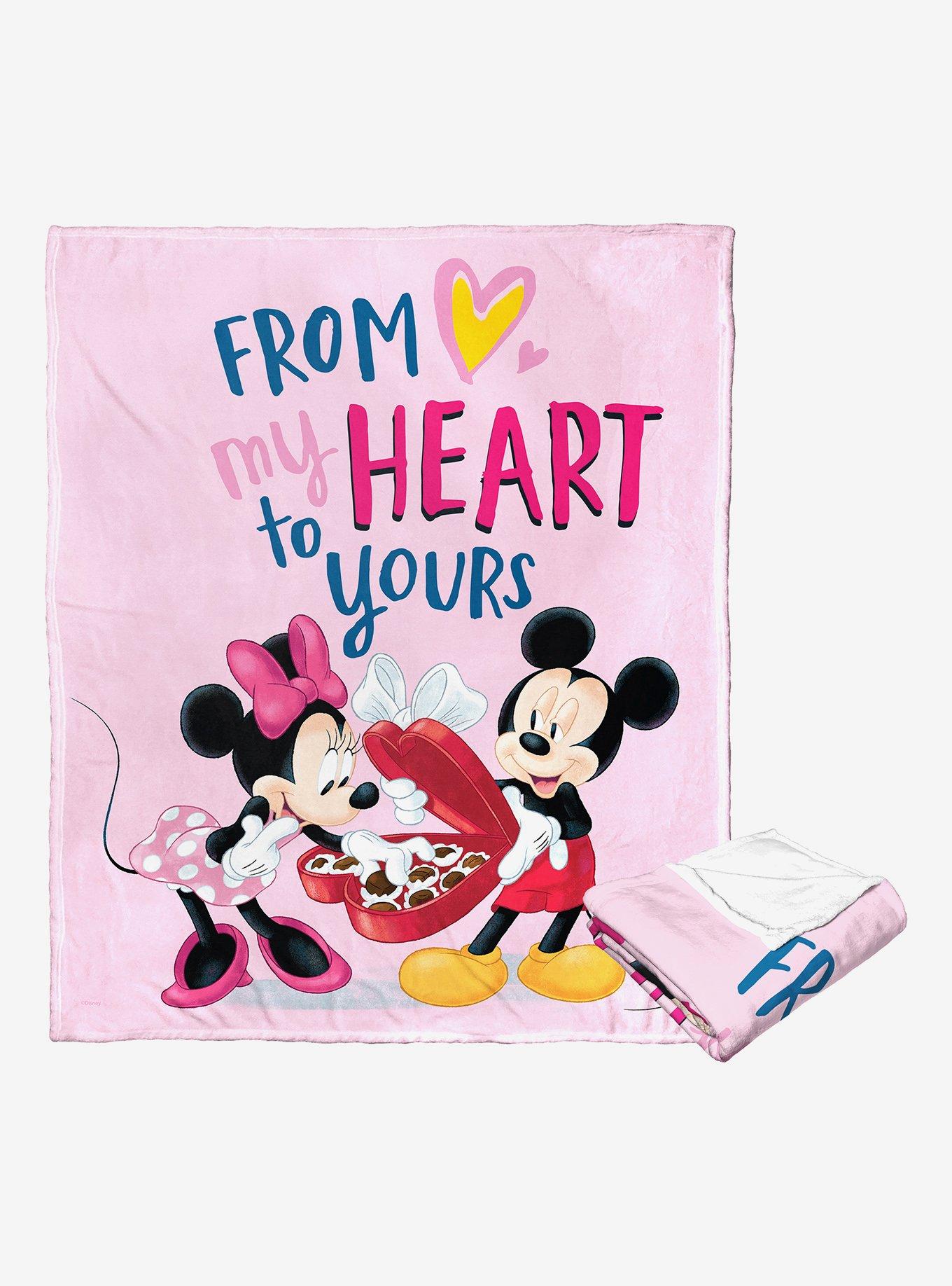 Disney Mickey Mouse My Heart To Yours Throw Blanket, , alternate