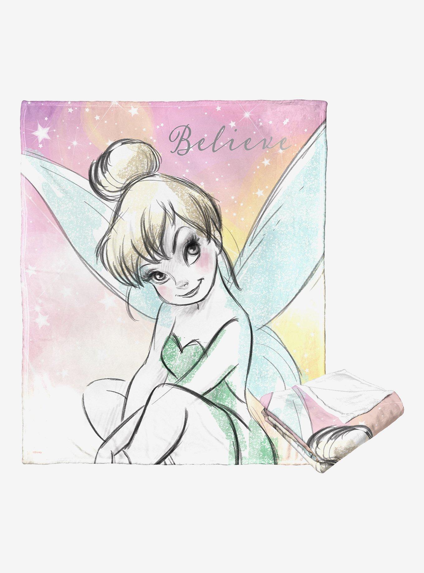 Disney Tinker Bell Sketchy Fairy Throw Blanket, , hi-res