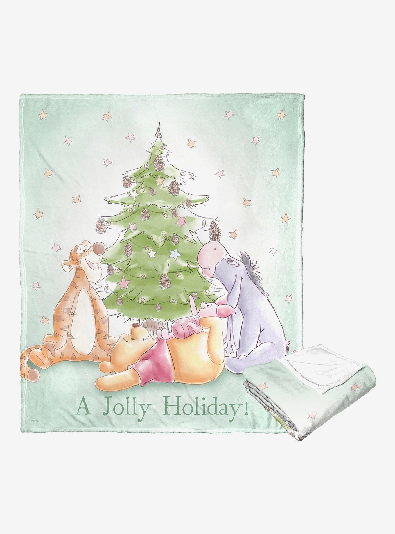 Disney Winnie The Pooh Holiday Gathering Throw Blanket, , alternate