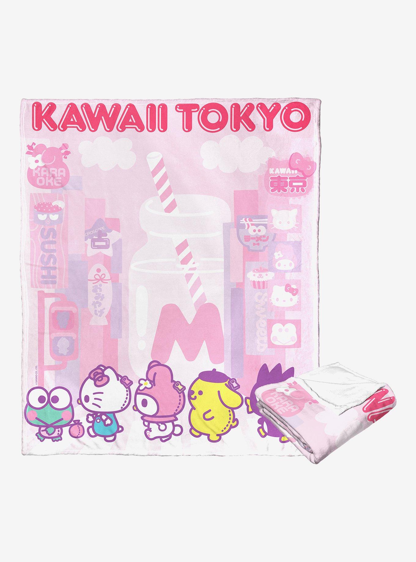 Sanrio Hello Kitty Kawaii Tokyo Throw Blanket