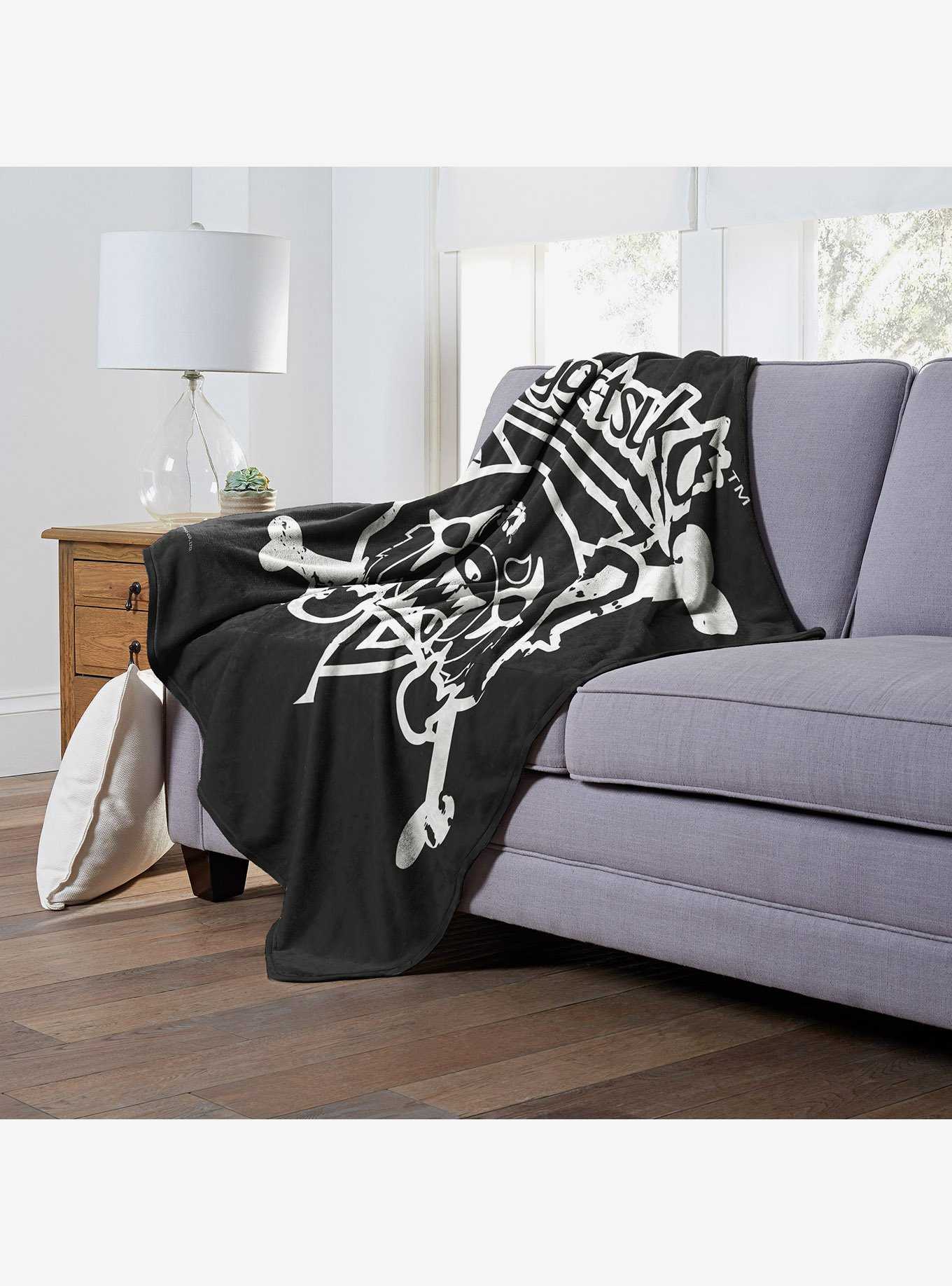 Aggretsuko Heavy Metal Silk Touch Throw Blanket, , hi-res