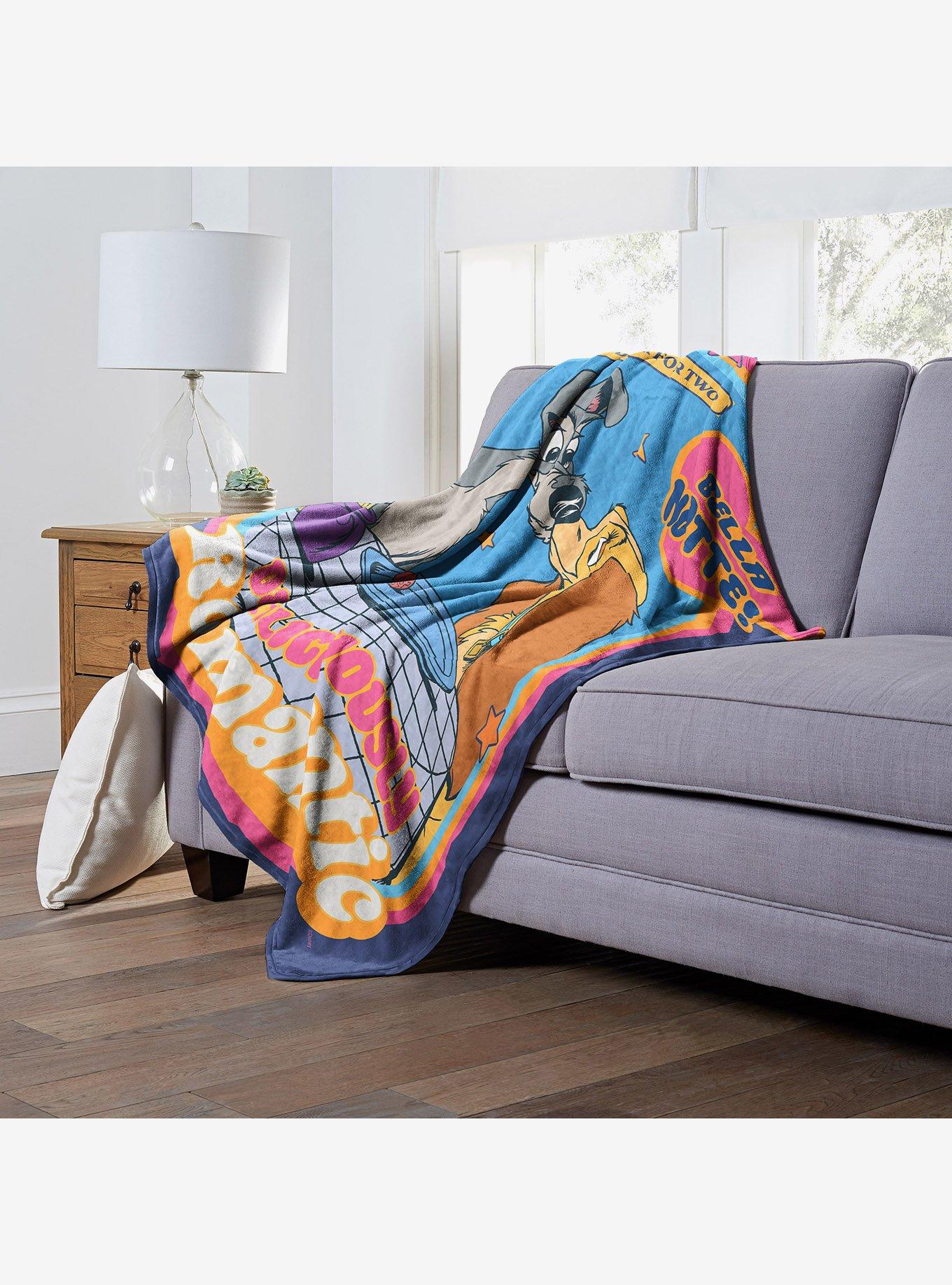 Disney Lady And The Tramp Romantic Dinner For Two Blanket, , alternate