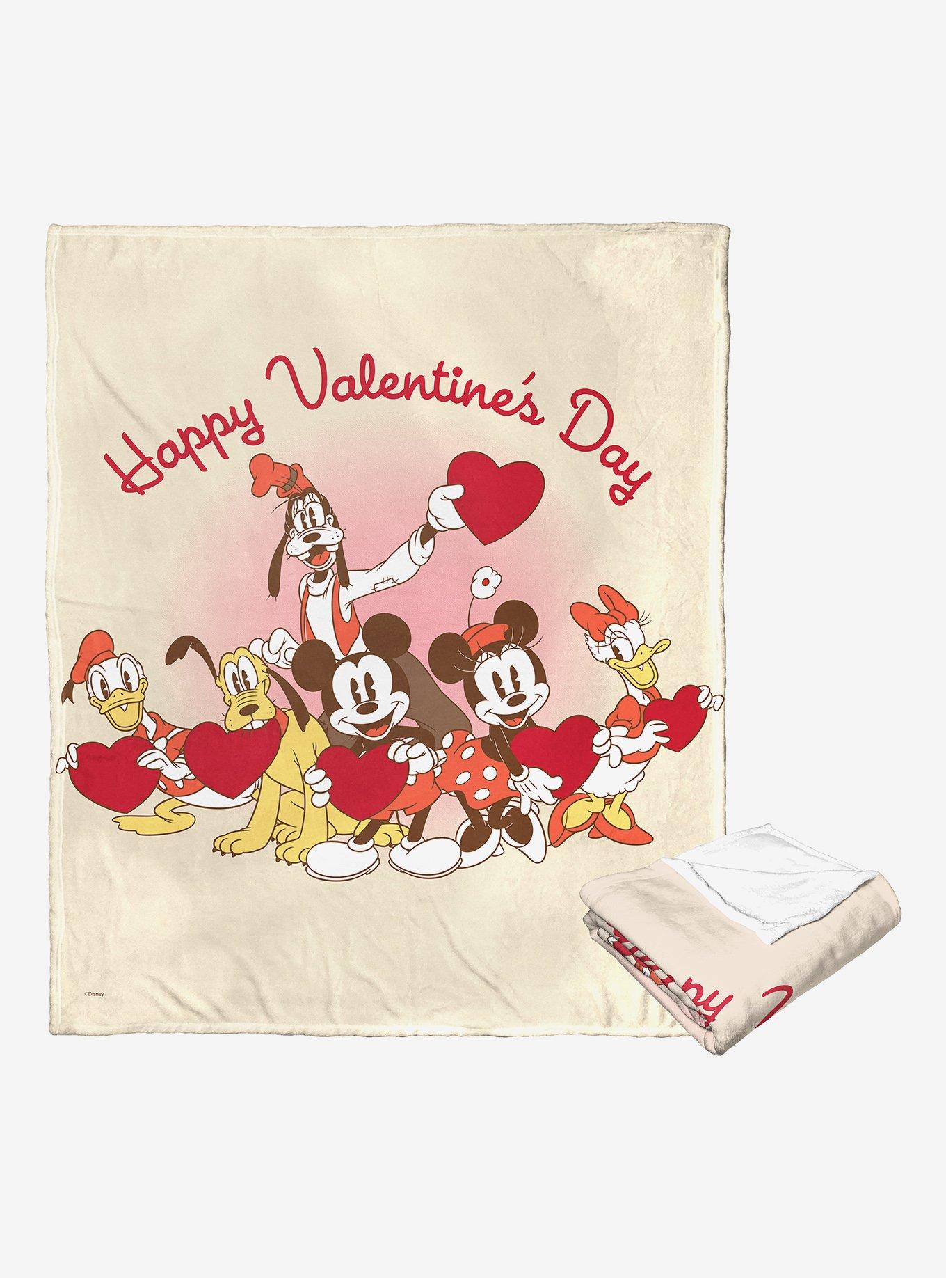 Disney Mickey and Friends Happy Valentine's Day Group Blanket