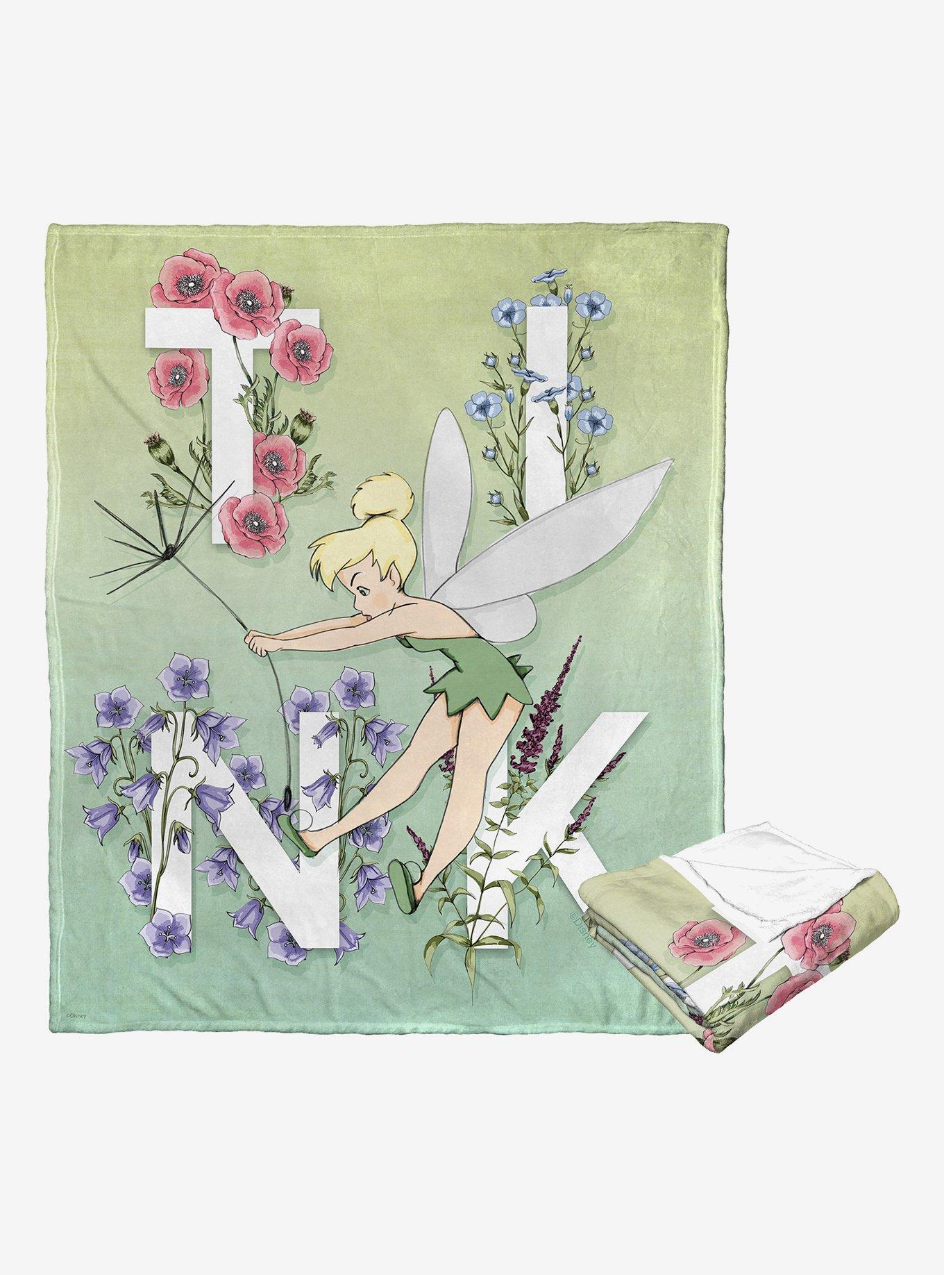 Disney Tinker Bell Botanical Pixie Throw Blanket