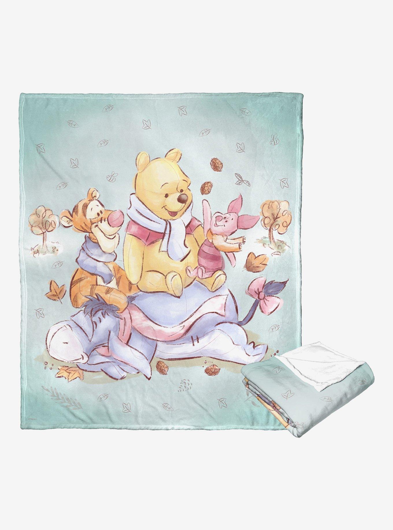 Disney Winnie The Pooh Autumn Happiness Throw Blanket, , alternate