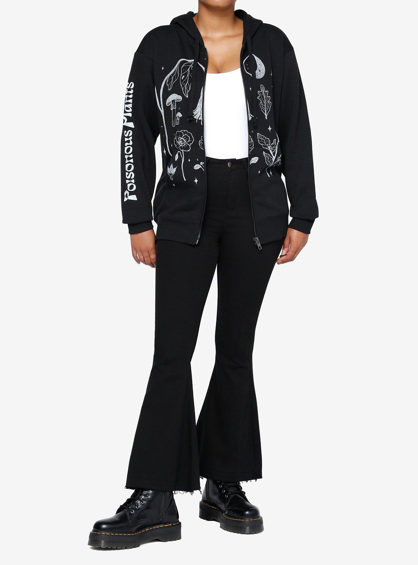 Poisonous Plants Distressed Girls Hoodie, WHITE, alternate