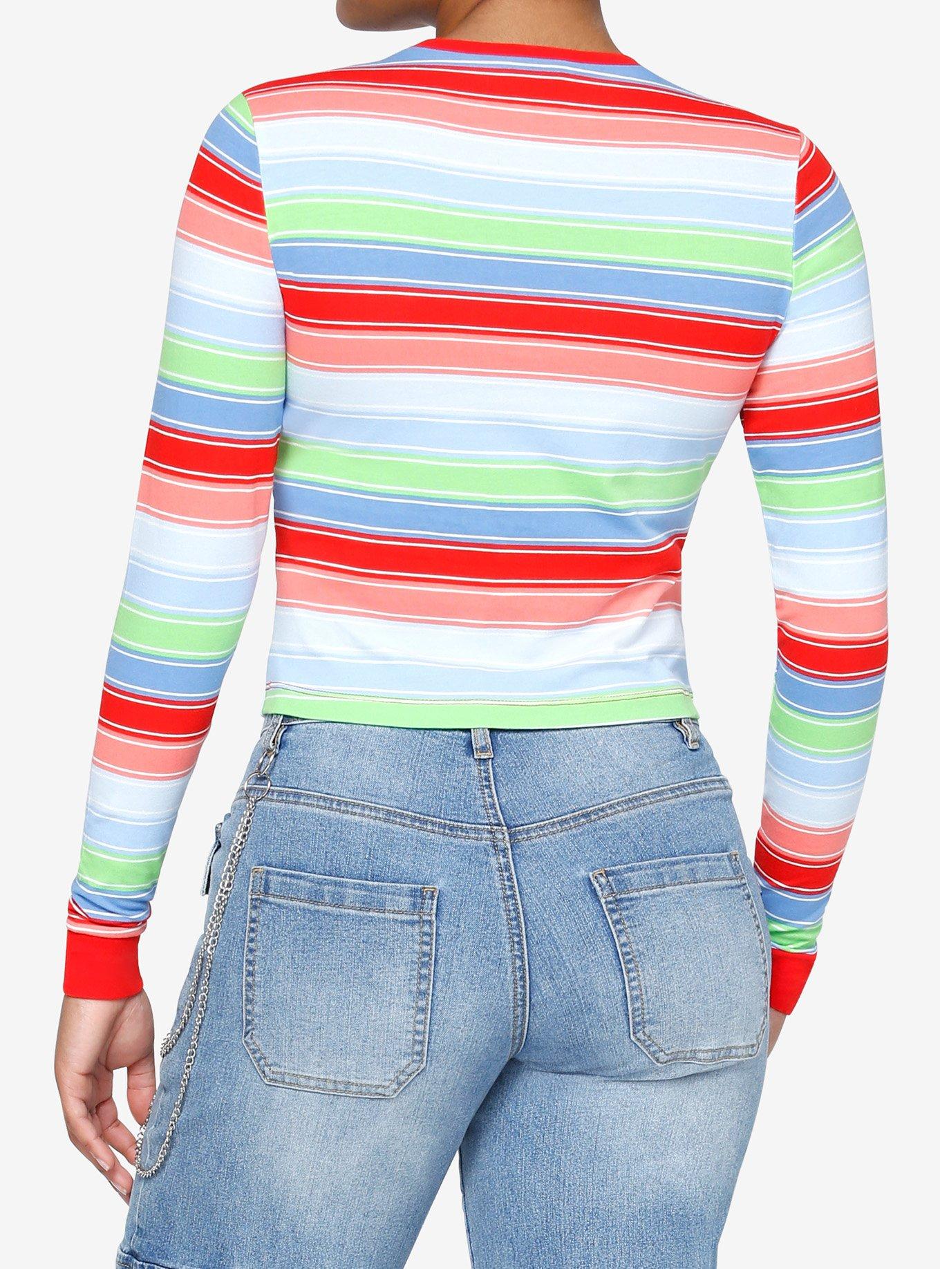 Chucky Stripe Girls Long-Sleeve T-Shirt, MULTI, alternate