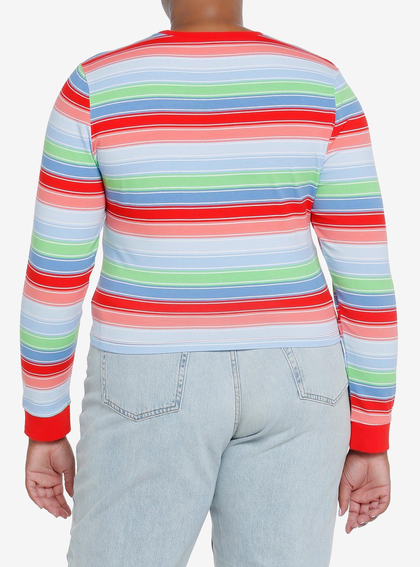 Chucky Stripe Girls Long-Sleeve T-Shirt Plus Size, MULTI, alternate