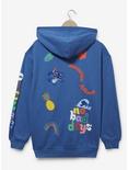 Disney Lilo & Stitch Allover Print Icons Zippered Hoodie - BoxLunch Exclusive, BLUE, alternate