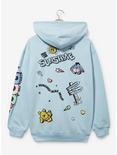 Disney Winnie the Pooh Allover Icons Zippered Hoodie - BoxLunch Exclusive, LIGHT BLUE, alternate