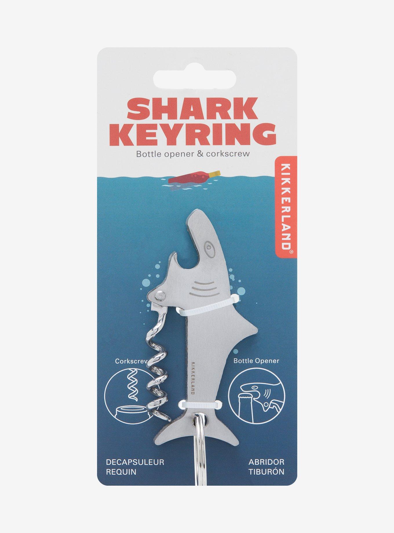 Kikkerland Shark Multi-Tool Keyring, , alternate