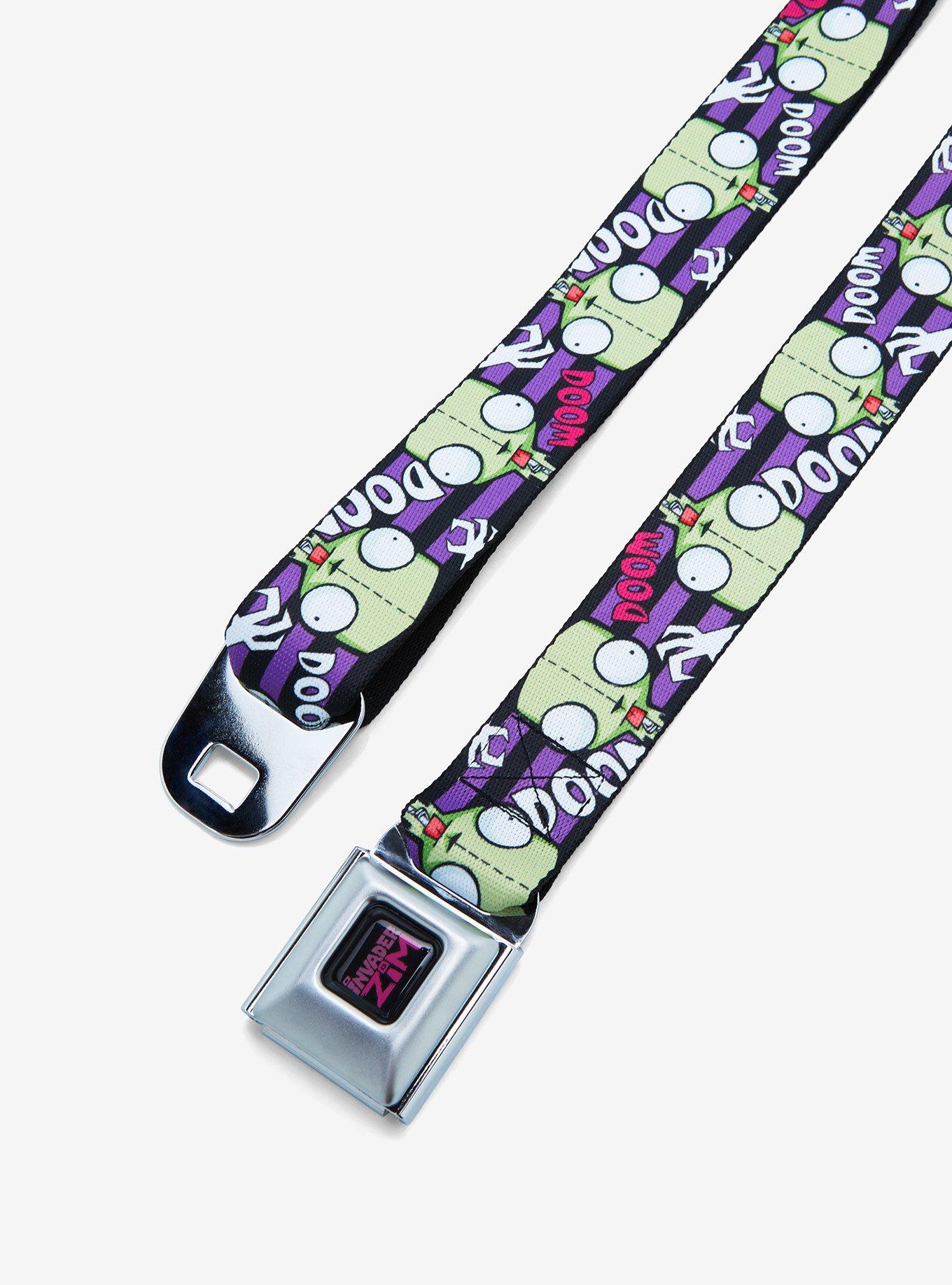 Buckle-Down Invader Zim Checkered Seat Belt Belt, , hi-res