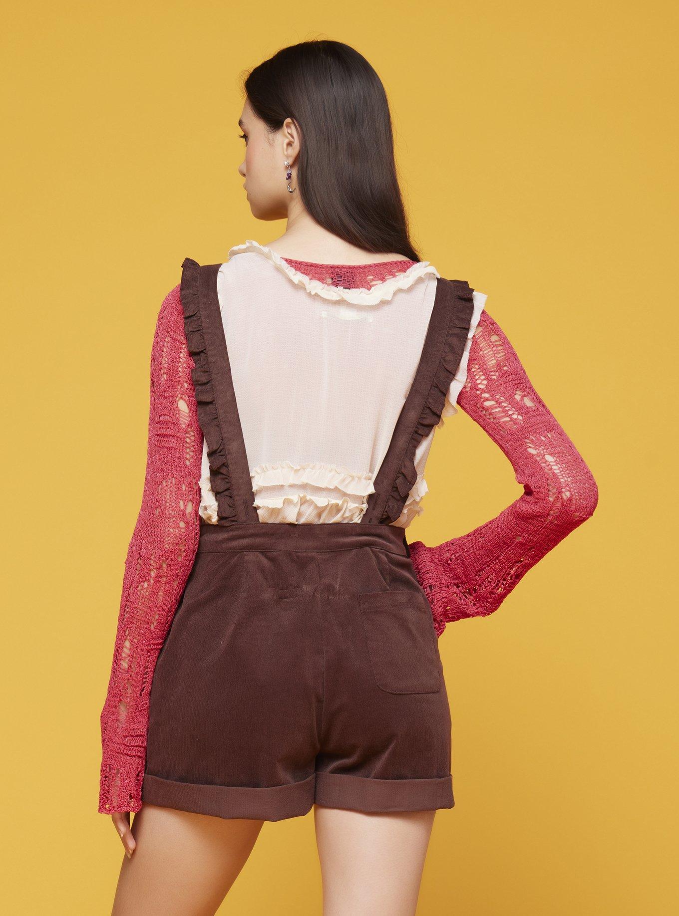 Her Universe Studio Ghibli Spirited Away Soot Sprites Corduroy Ruffle Shortalls, MULTI, alternate