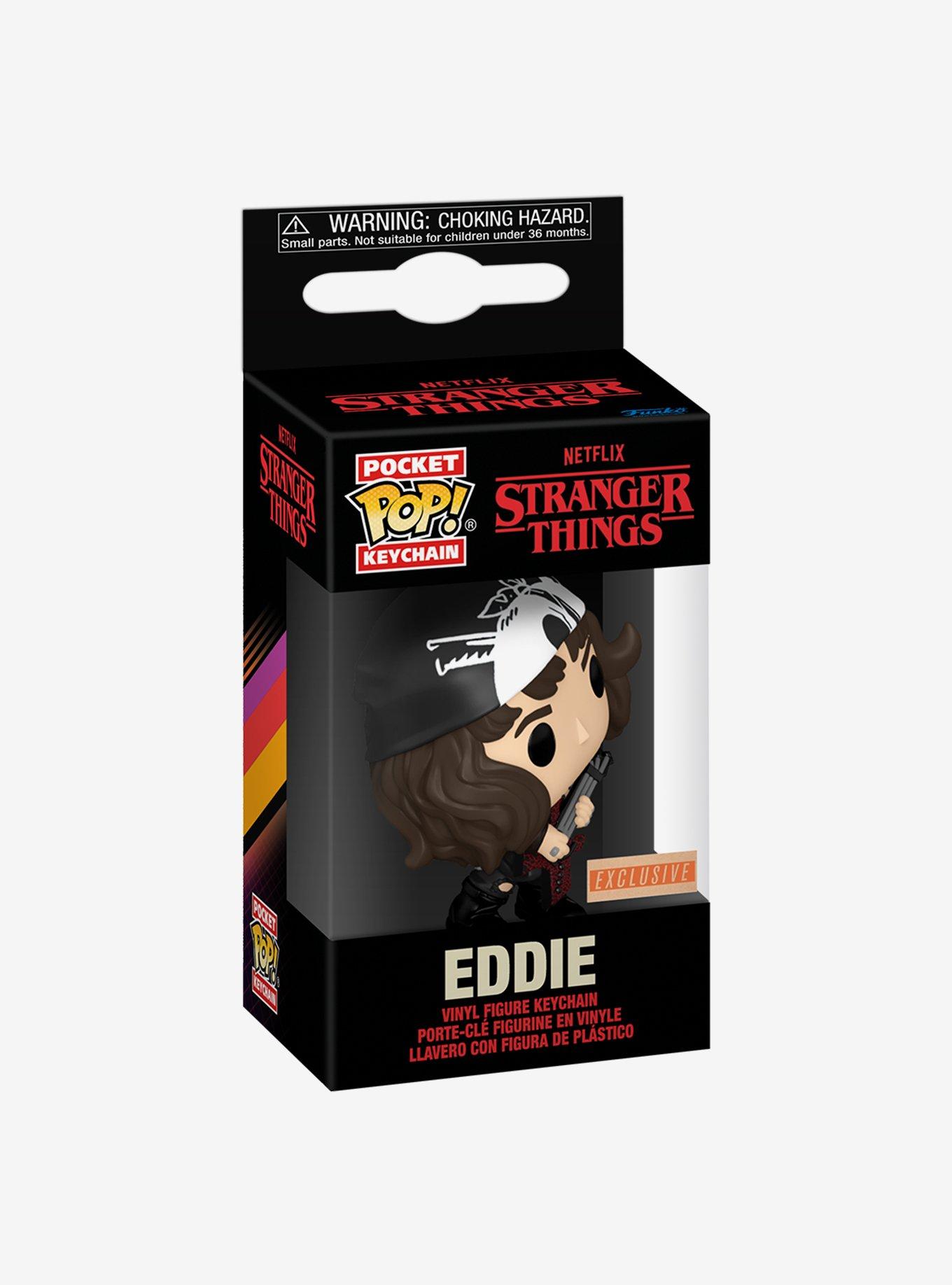 Funko Pocket Pop! Stranger Things Eddie Vinyl Keychain - BoxLunch Exclusive, , alternate