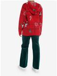 Her Universe Disney Mickey Mouse Holiday Red Plaid Hooded Cardigan, MULTI, alternate