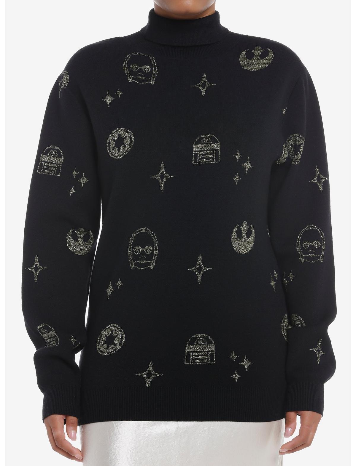 Her Universe Star Wars Icons Mock Neck Sweater Her Universe Exclusive, MULTI, alternate