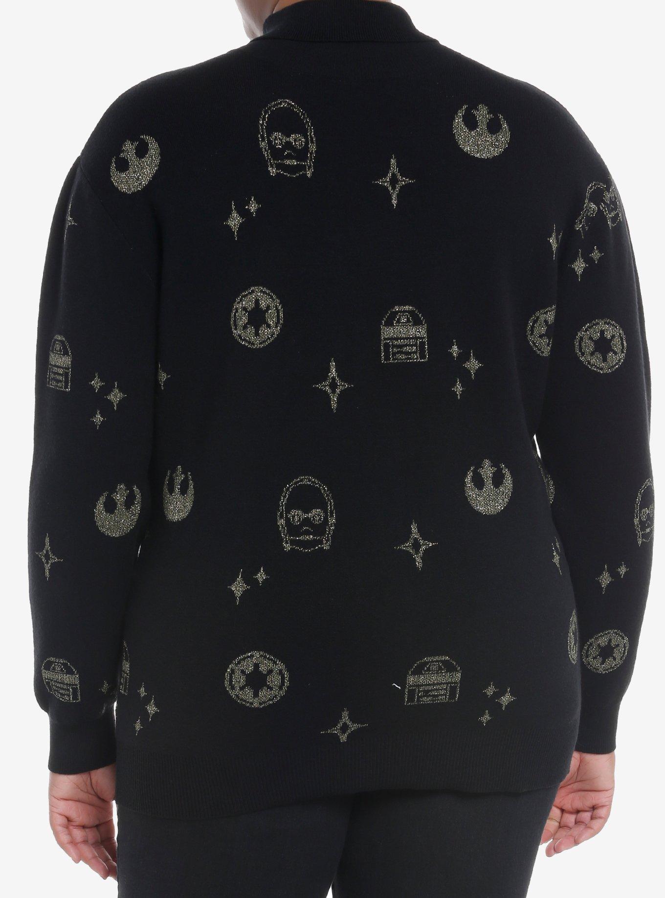 Her Universe Star Wars Icons Mock Neck Sweater Plus Size Her Universe Exclusive, MULTI, alternate