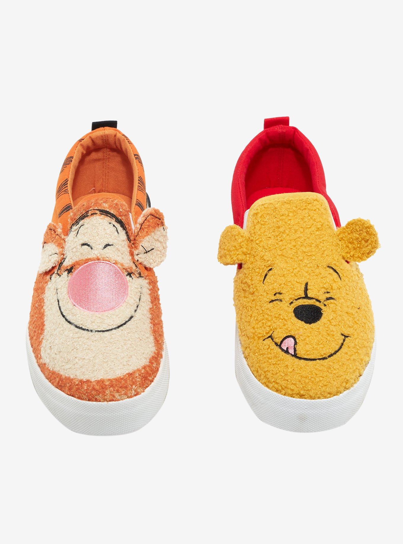 Disney Winnie The Pooh Fuzzy Tigger & Pooh Slip-On Sneakers, MULTI, alternate