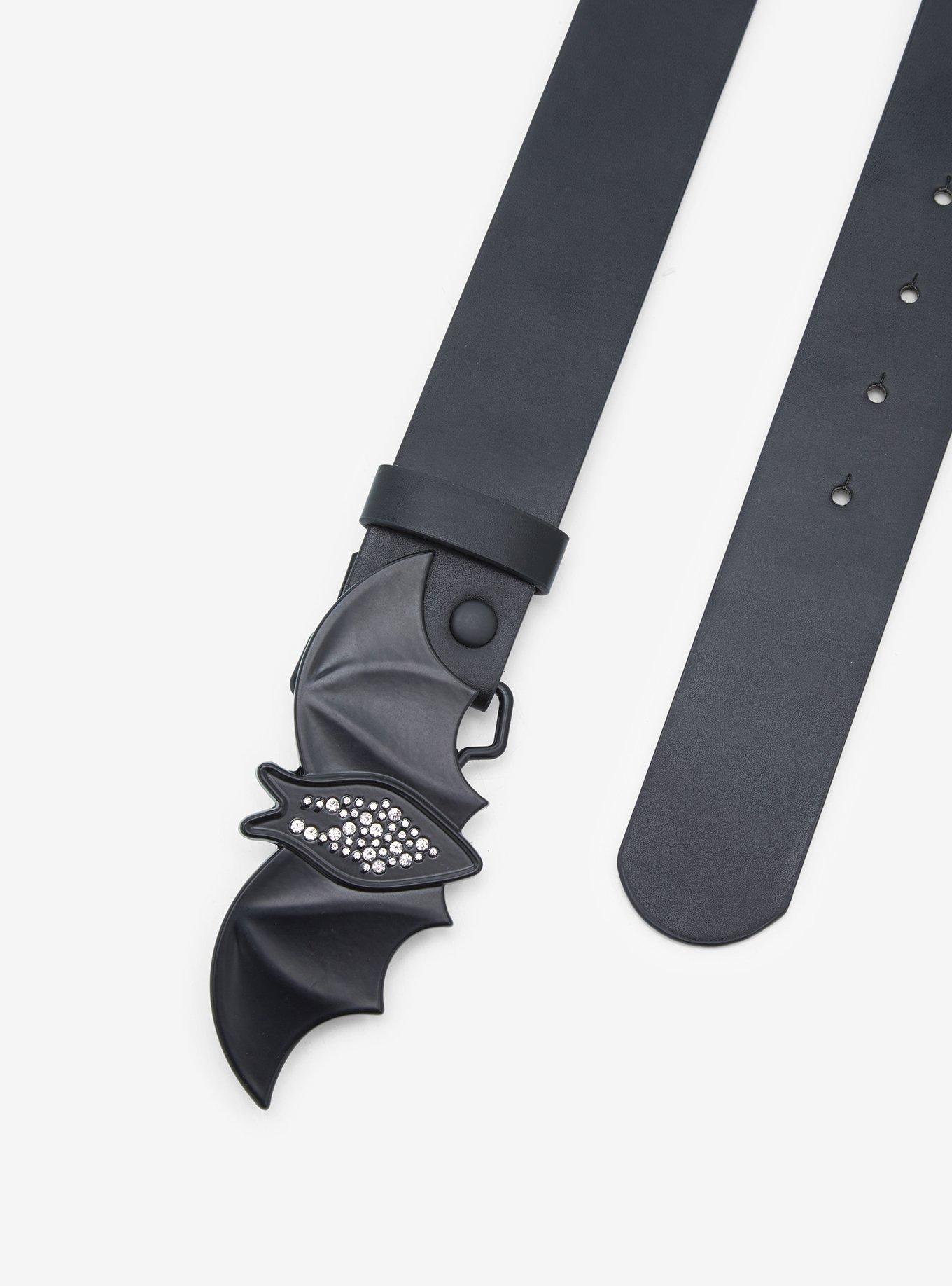 Black Bling Bat Buckle Belt, MULTI, alternate