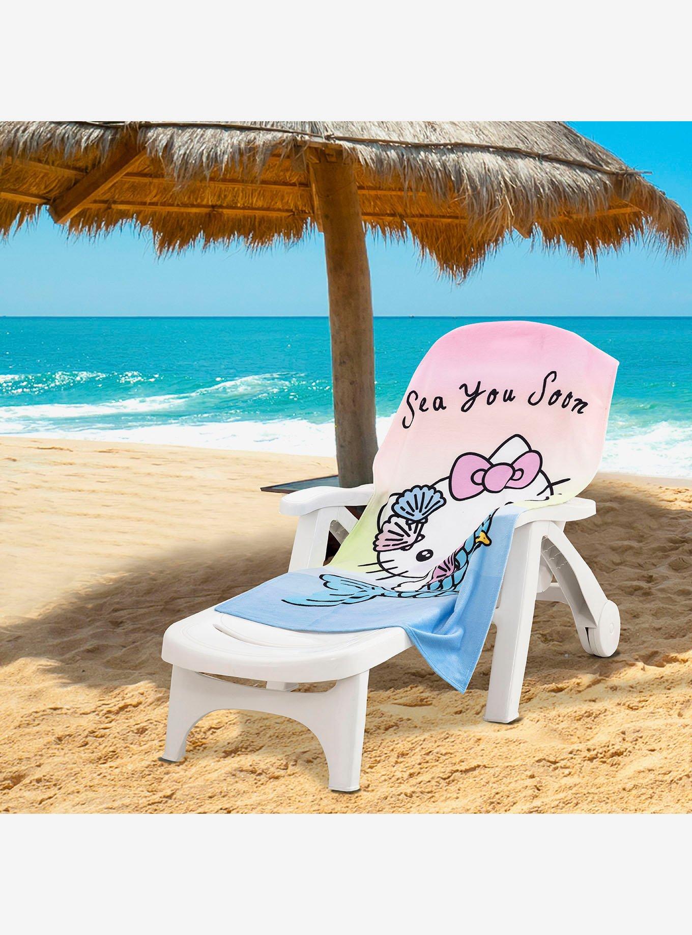 Hello Kitty Sea You Soon Beach Towel, , hi-res