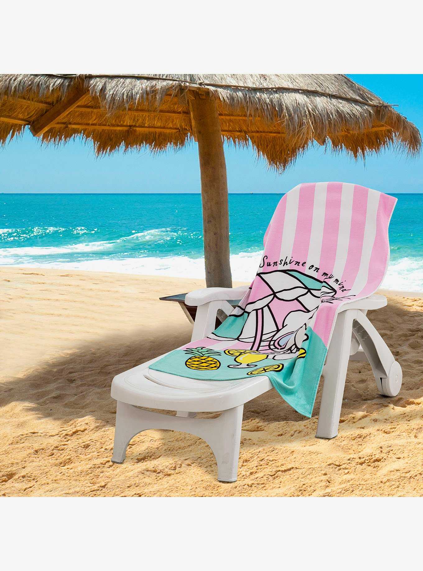 Hello Kitty Umbrella Drink Beach Towel, , hi-res