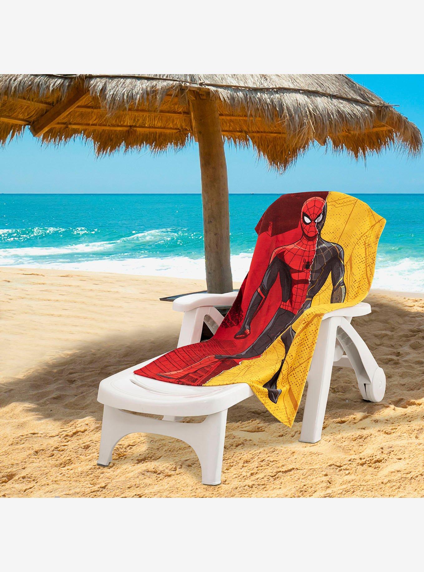Marvel Spider-Man Red Gold Rip Beach Towel, , hi-res