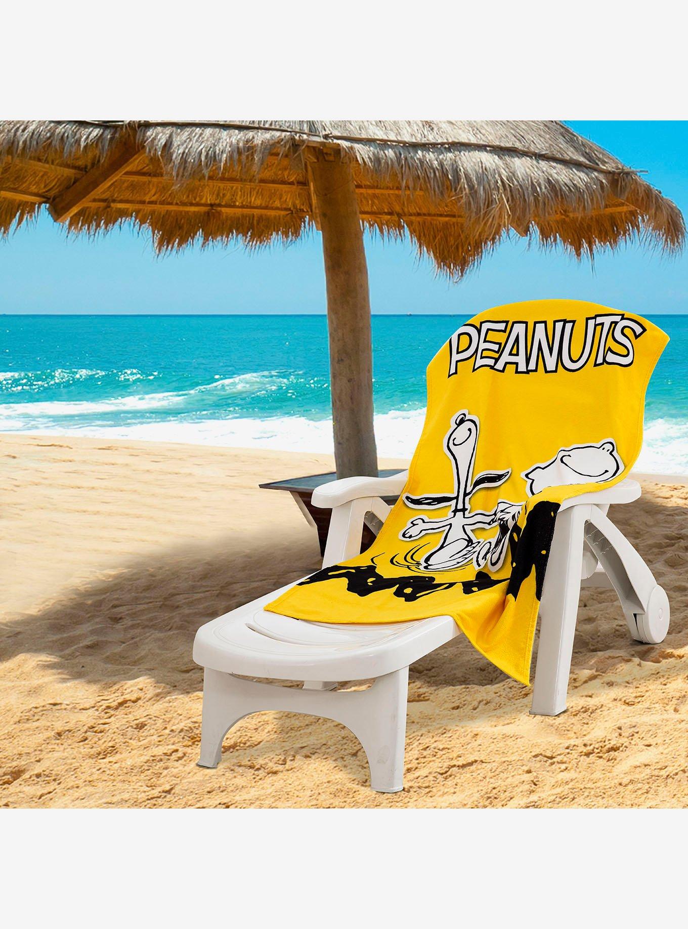 Peanuts Charlie Stripe Beach Towel, , alternate