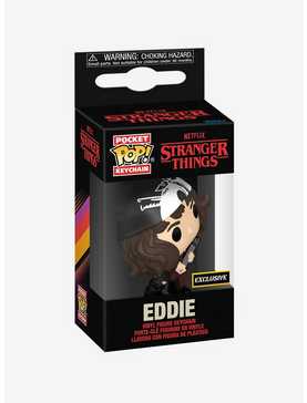 Funko Stranger Things Pocket Pop! Eddie Key Chain Hot Topic Exclusive, , hi-res