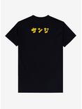 One Piece Sanji Tonal Name Double-Sided T-Shirt, BLACK, alternate